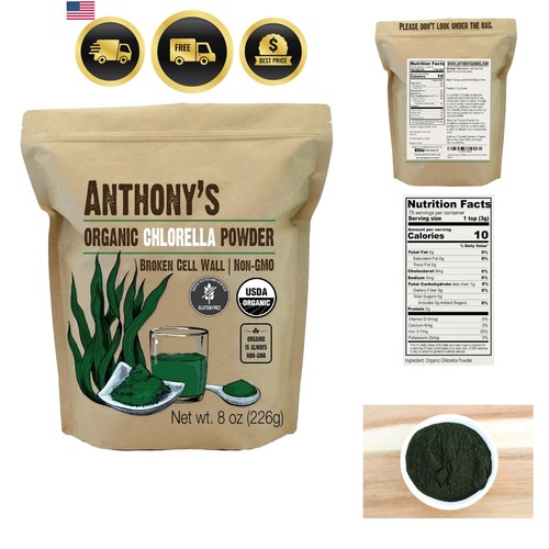 Organic chlorella powder 8 - chlorella, powder,